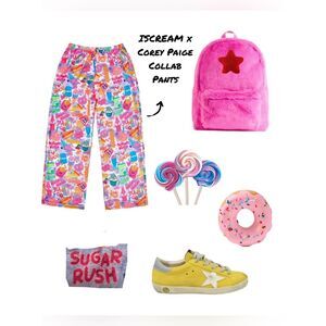 Iscream x Corey Paige Pink Multi Kids Casual Pants